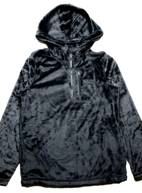 乐天BABY*OLDNAVY 8-16岁深灰色连帽套头珊瑚绒外套