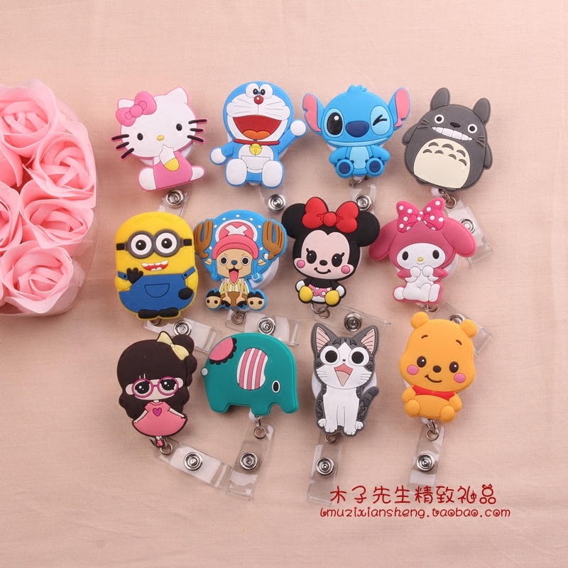 創意可愛卡通公仔易拉扣 工牌證件夾子胸卡套彈力伸縮夾扣伸縮器在類目 電子詞典/電紙書/文化用品, 收納/陳列用品, 卡套/證件套中 - 來自Buy2taobao.com提供專業的淘寶代購服務