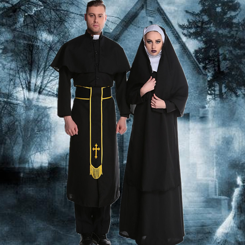 万圣节情侣表演服圣母玛利亚服装修女服牧师服装传道士舞会演出服|ruв категории Женская одежда, костюм/национальная одежда/театр костюм, национальная одежда/этап погрузки - от Buy2taobao.com для оказания профессиональной услуги покупки агента Taobao