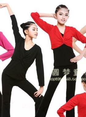 秋冬练功女童全棉打结拉丁长裤