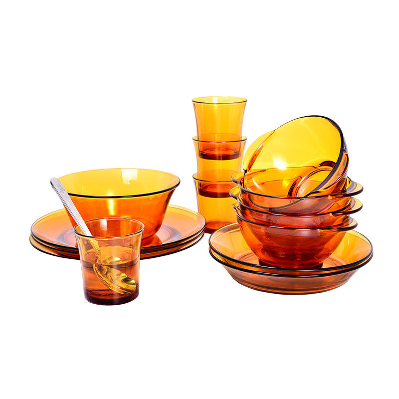 法国进口DURALEX多莱斯4人家用餐具14件装彩色钢化玻璃水杯碗盘|ruв категории посуда, посуда, стеклянная посуда костюм - от Buy2taobao.com для оказания профессиональной услуги покупки агента Taobao