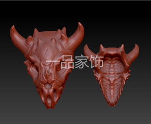 兽书骨头0000精雕图立体图三维核雕圆雕图stl模型3d打印非实物