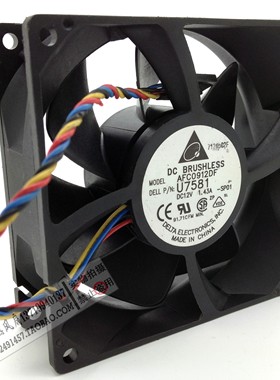 原装台达 AFC0912DF U7581 9CM 9032 12V 1.43A DELL机箱风扇
