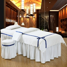 Da nơ phần bông denim bedspread vẻ đẹp thẩm mỹ viện SPA massage phổ biến tùy chỉnh rắn màu bedspread - Trang bị tấm