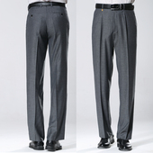 中年商务休闲西裤 免烫宽松大码 男装 啄木鸟男士 高腰长裤 薄款 裤 夏季