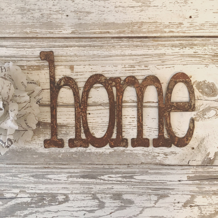 複古做舊鐵鏽色可愛生鏽的home字母家庭牆面壁裝飾挂件立體牆貼在類目 家居飾品, 壁飾中 - 來自Buy2taobao.com提供專業的淘寶代購服務