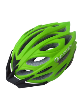 ESSEN骑行头盔 E-C99Lnew一体成型头盔 带帽檐 流行亚黑绿 大码