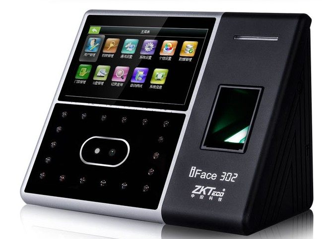 ZKTeco/中控智慧iFace302人脸识别考勤机指纹面部一体打卡机门禁