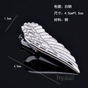 男士韩版特色新品商务翅膀天使羽毛领带夹个性婚庆礼物礼盒装领夹