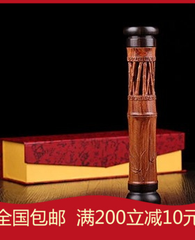 红木工艺品沉香香薰炉 紫光檀镂空立式香筒 实木质线香炉 包邮