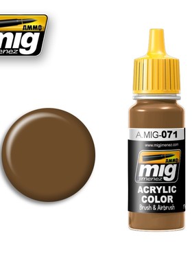 钢铁苍穹 AMMO MIG 真实色水性漆 071 日寇战车卡其色 17毫升
