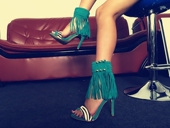 rulers 夜店鞋 女鞋 拼色流苏鞋 silla 舞台走秀鞋 凉鞋 超高跟