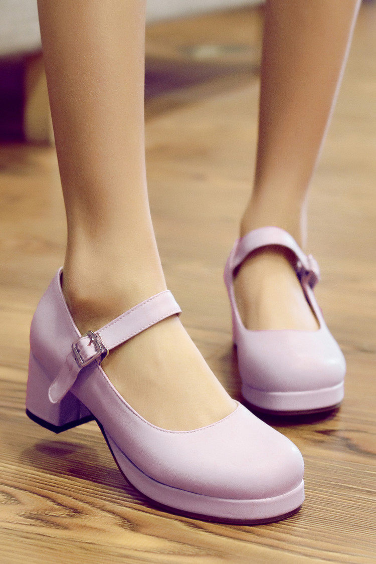 日系2021春秋季新款洛丽塔lolita搭扣粗跟复古vintag古着单鞋女鞋,女鞋,浅口单鞋,淘宝优惠券,粉丝福利购,淘宝优惠卷