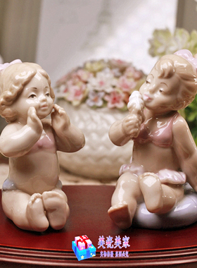 英国欧式风儿童房独特小萝莉摆件