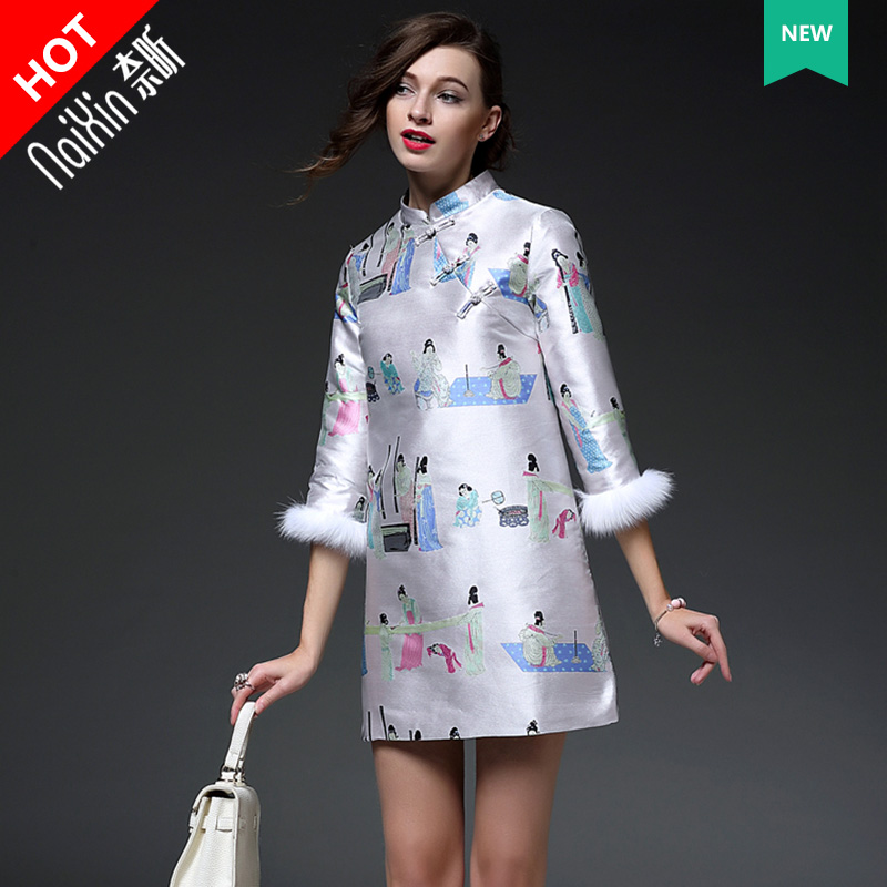 奈昕定制 110236 new cheongsam优雅气质韩版新款七分袖人物旗袍|msdalam kategori Butik wanita / wanita, perkahwinan/Cheongsam/pakaian, Cheongsam - dari Buy2taobao.com untuk memberikan perkhidmatan ejen Taobao profesional membeli