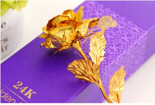 金箔玫瑰花束仿真生日创意七夕情人节礼物礼品送女友包邮