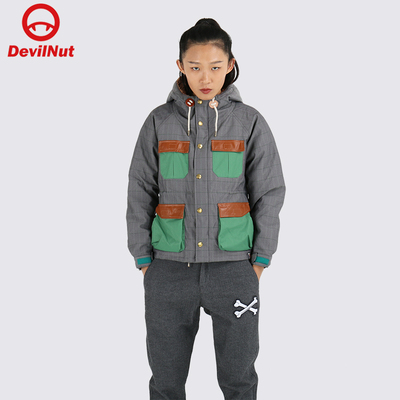 DEVIL NUT潮牌 恶魔 连帽夹克 女式 羽绒服 MANDA ATH