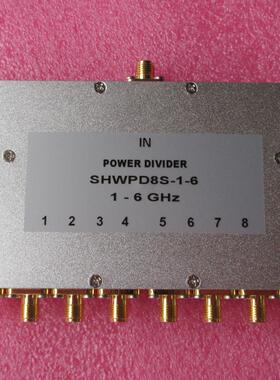 SHWPD8S-1-6 SMA 1-6GHz 1分8 RF射频微波高频功分器分配器