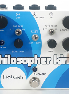 【Pigtronix Philosopher King】压缩延音失真滤波效果器【锐利】