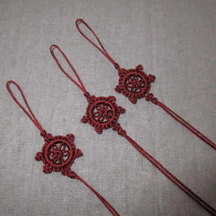 金线结法轮结中国结配件汽车挂件包挂diy装饰佛珠穗子吊穗编织绳