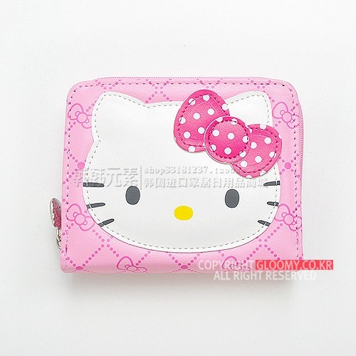 韩国正版 hello kitty 卡通可爱时尚顺短款女钱包 钱包 卡包 钱夹