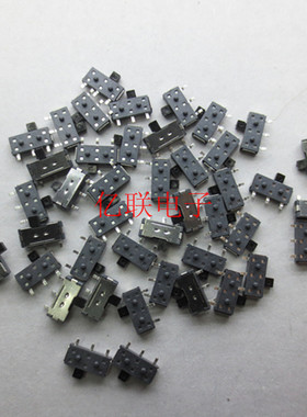 MSS12C03 拨动开关 脚距2.5MM 1排2档3脚  柄高1.5MM SS09 卧式
