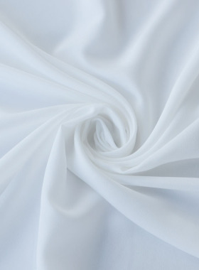白色花谣雪纺 本白服装布料手工diy面料 基本不透促销