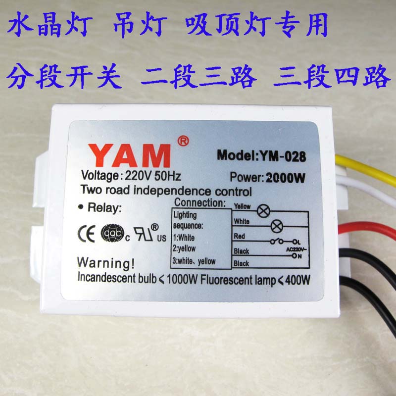 分段开关客厅两路数码遥控