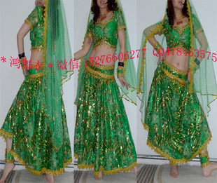 民族服装 演出服装 印度舞 印度服装 鸿舞衣印度56舞蹈服装