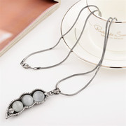Love necklace for women winter sweater fashion necklace Joker accessories long pea Korea jewelry pendant package mail