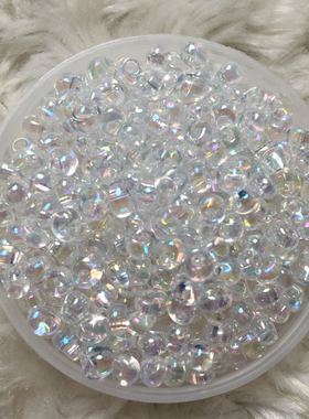 MIYUKI（御幸）8/0,6/0日本进口M533透明AB彩白色水滴珠/木鱼珠