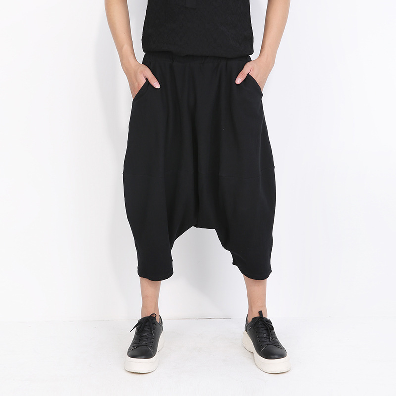 夏季时尚休闲青年发型师七分裤