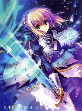 日本动漫海报 圣杯之战命运之夜Fate/stay night动漫装饰画D7540C