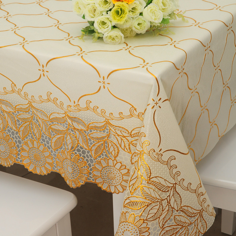 包邮特价正方烫金防水茶几台布