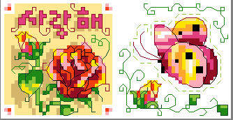 钥匙扣手机链双面绣十字绣挂件蝴蝶小花