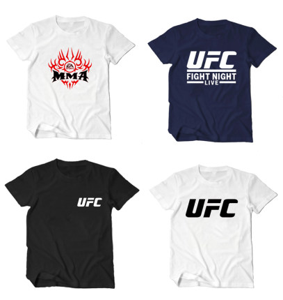 UFC短袖T恤 武林风男装衣服 综合格斗 MMA半袖 散打拳击宽松衣服