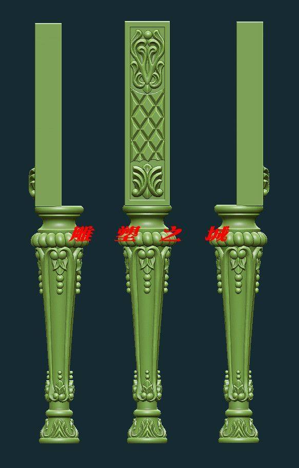 精雕图 灰度图 浮雕图 电脑雕刻图 f005a-b妆台前后柱-xiu