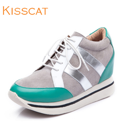 KISSCAT kissing increased cat fashion Athletic Shoe stitching round head shoe D44780-01