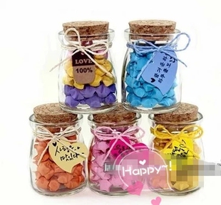 100ml小布丁玻璃瓶 软木塞许愿瓶 星星瓶 工艺玻璃 喜糖瓶 漂流瓶