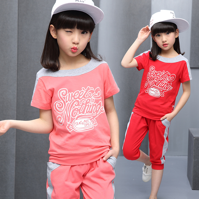 Kids Girls Summer 2017 New 3 Korean Children Exercise Two Suit 12 Years Old Fashion Kids Girls Summer 2017 New 3 Korean Children Exercise Two Suit 12 Years Old Fashion