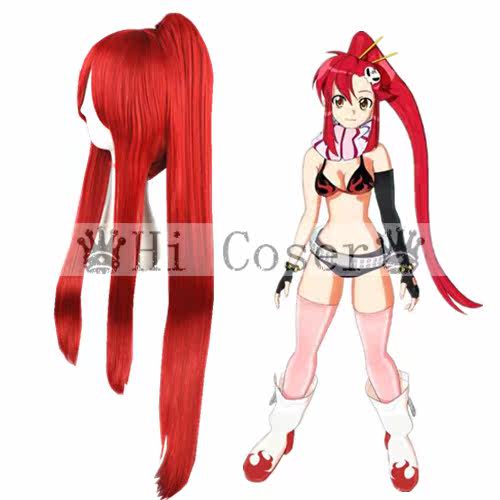 Hicoser 佐仓杏子/天元突破优子/夏萝 红色100cm cos假发171a - 封面
