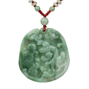 A货翡翠玉如意貔貅挂件 df1 玉貔貅项坠 钰达翡翠貔貅如意玉吊坠