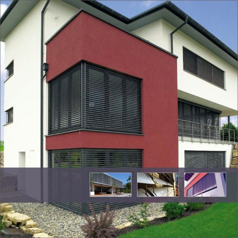 厂家直销室外百叶窗铝合金加厚带防风轨道电动外遮阳百叶新品首发