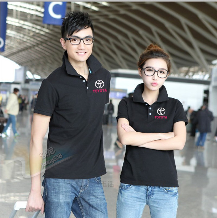 热卖夏装丰田工作服T恤短袖一汽广汽汽车4S店售后维修男女工衣DIY