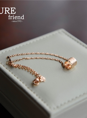 58元包邮】正品PureFriend饰品 简易环扣可调节防过敏手链子/脚链