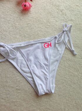 AF012  外单  白色性感系带款比基尼泳裤