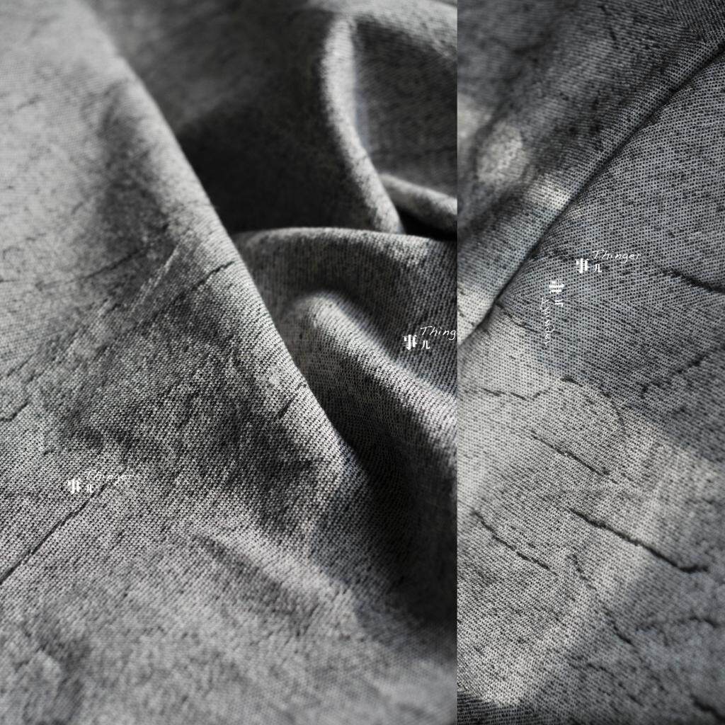 【清仓】纯亚麻羊毛呢-墙皮龟裂纹秋冬中性设计师面料 斑驳肌理