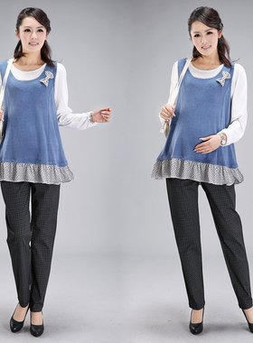 慈颜孕妇装孕妇托腹裤长裤韩版春款时尚弹力孕妇装舒适SMRJ2001