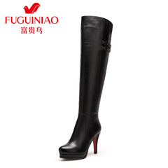 Rich bird 2015 fall/winter new high heel women's boots leather tall boots side zipper women boots over the knee boots