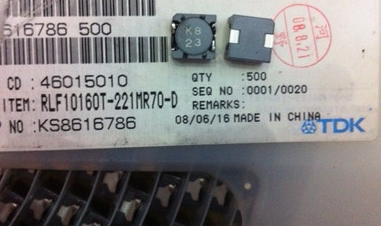 RLF10160T-221MR70-D 220UH 1A 10X10X6MM 车载线用磁屏蔽电感